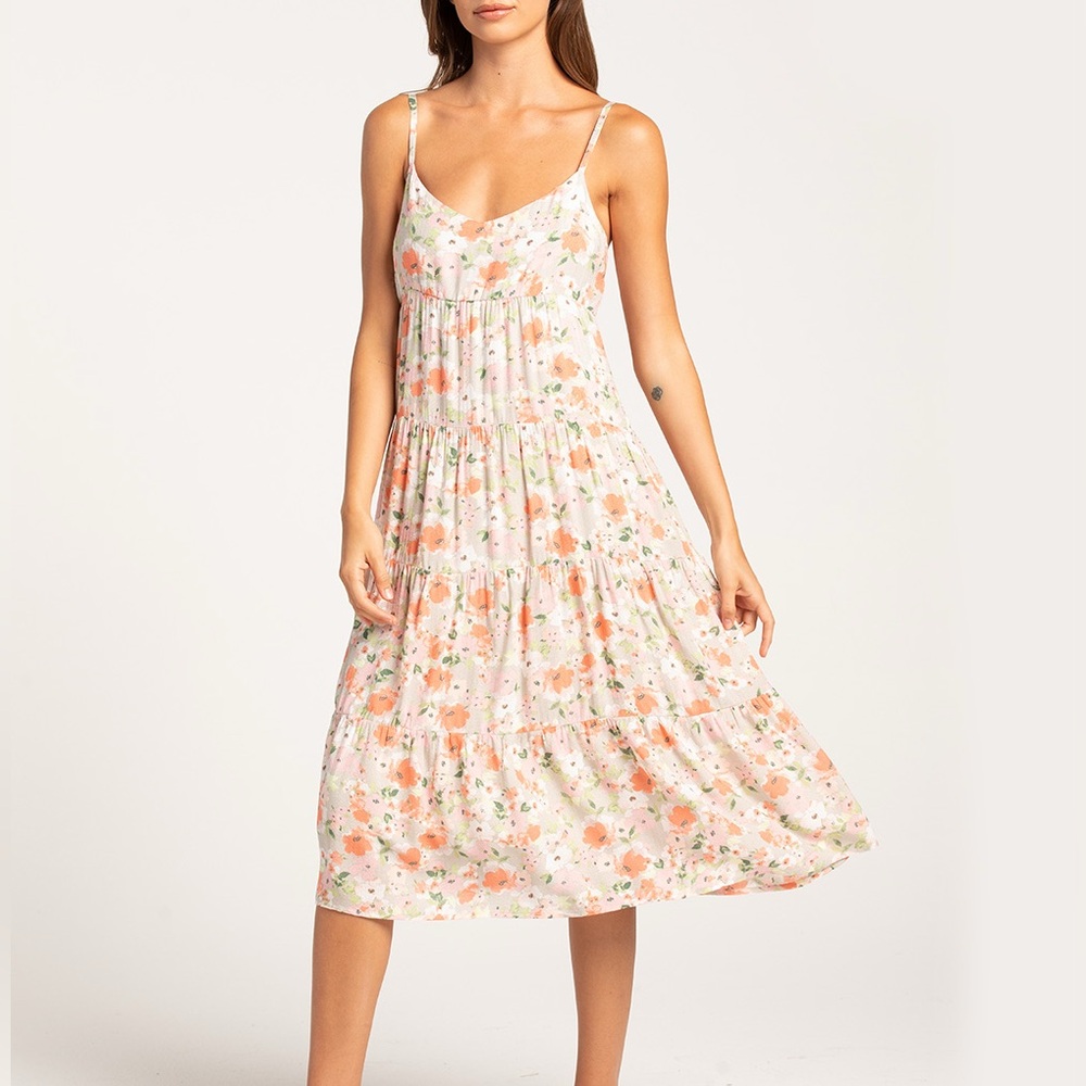 RSQ Cream and Pink Maxi Sundress